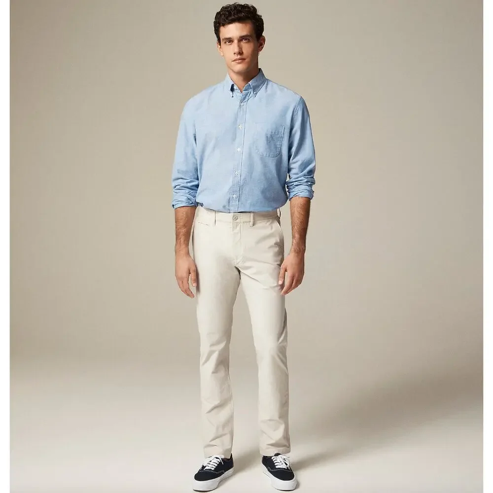 J.Crew 484 Slim Fit Tech Pant Ashen Taupe Cotton Blend Mens W 33 L 32 NWT